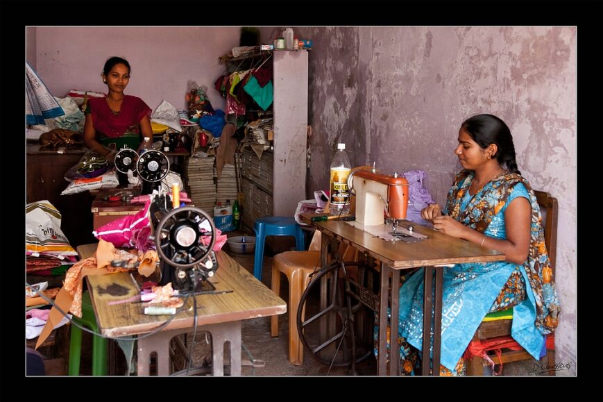 Indian girls working