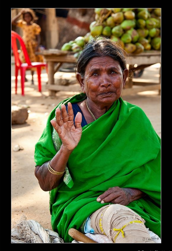 Indian woman in green