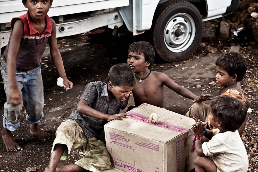 Street kids in India